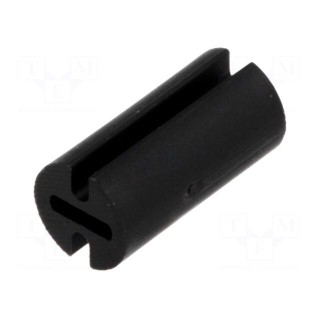 Spacer sleeve | LED | Øout: 4.5mm | ØLED: 3mm | L: 9mm | black | UL94V-2