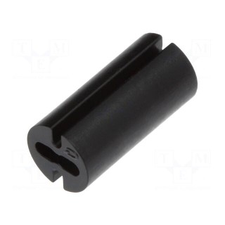 Spacer sleeve | LED | Øout: 4.8mm | ØLED: 3mm | L: 10mm | black | UL94V-0