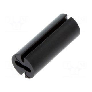Spacer sleeve | LED | Øout: 4.8mm | ØLED: 3mm | L: 12mm | black | UL94V-0