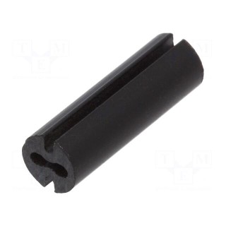 Spacer sleeve | LED | Øout: 4.8mm | ØLED: 3mm | L: 15mm | black | UL94V-0