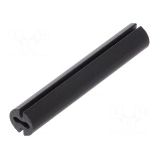 Spacer sleeve | LED | Øout: 4.8mm | ØLED: 3mm | L: 28mm | black | UL94V-0