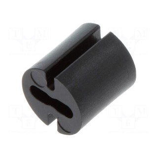 Spacer sleeve | LED | Øout: 4.8mm | ØLED: 3mm | L: 5mm | black | UL94V-0