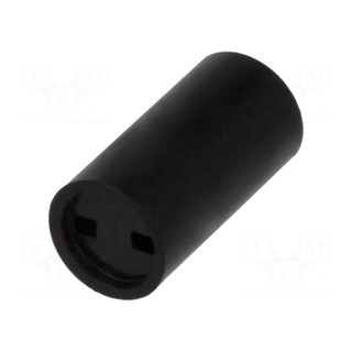 Spacer sleeve | LED | Øout: 5mm | ØLED: 3mm | L: 10.2mm | black