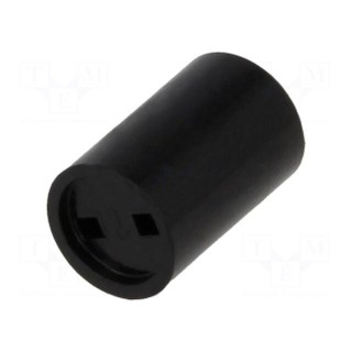 Spacer sleeve | LED | Øout: 5mm | ØLED: 3mm | L: 6.5mm | black