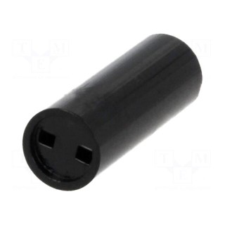 Spacer sleeve | LED | Øout: 5mm | ØLED: 3mm | L: 7mm | black