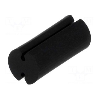 Spacer sleeve | LED | Øout: 5mm | ØLED: 5mm | L: 11mm | black | UL94V-2