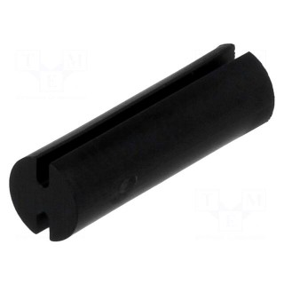 Spacer sleeve | LED | Øout: 5mm | ØLED: 5mm | L: 16.1mm | black | UL94V-2