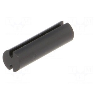 Spacer sleeve | LED | Øout: 5mm | ØLED: 5mm | L: 17.5mm | black | UL94V-2