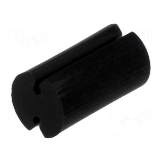Spacer sleeve | LED | Øout: 5mm | ØLED: 5mm | L: 9mm | black | UL94V-2