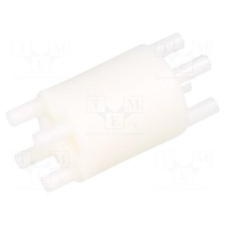 Spacer sleeve | LED | Øout: 6.4mm | ØLED: 3mm,5mm | L: 12.7mm | white
