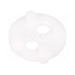 Spacer sleeve | LED | Øout: 6.4mm | ØLED: 3mm,5mm | L: 2.3mm | white