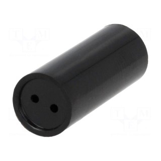 Spacer sleeve | LED | Øout: 7.5mm | ØLED: 5mm | L: 17mm | black