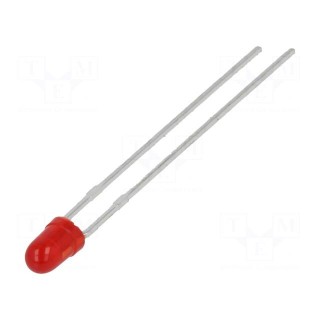 LED | 2.9mm | red | 30mcd | 60° | Front: convex | 2÷2.5V | No.of term: 2