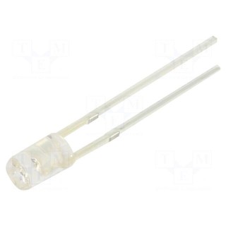 LED | 3mm | blue | 180÷250mcd | 100° | Front: flat | 2.7÷3.2V | -30÷85°C