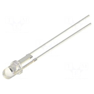LED | 3mm | gold | 22000÷25000mcd | 30° | Front: convex | Pitch: 2.54mm