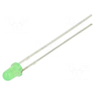 LED | 3mm | green | 1120÷1560mcd | 30° | Front: convex | 5V | No.of term: 2