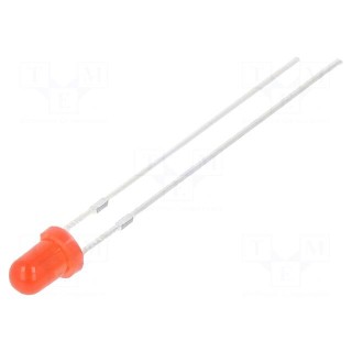 LED | 3mm | red | 35mcd | 40° | Front: convex | 2.05V | No.of term: 2