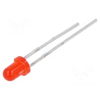 LED | 3mm | red | 40÷80mcd | 45° | Front: convex | 1.7÷2.4V | No.of term: 2