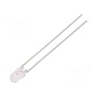 LED | 3mm | red | 6.3÷25mcd | 32° | Front: convex | 2÷3V | No.of term: 2