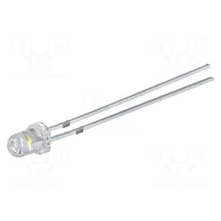 LED | 3mm | white warm | 10000÷12000mcd | 30° | Front: convex