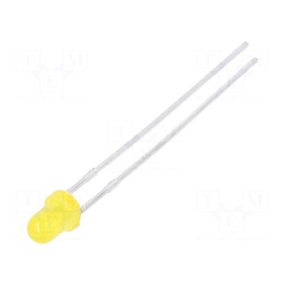 LED | 3mm | yellow | 8÷15mcd | 60° | Front: convex | Pitch: 2.54mm