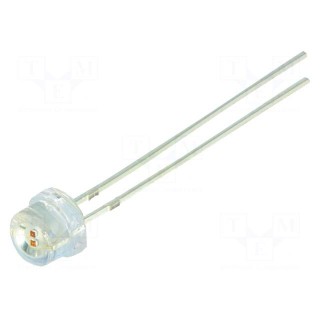 LED | 4.8mm | yellow | 12÷15lm | 150° | Front: convex | 1.8÷2.6V | THT