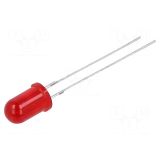 LED | 5mm | red | 1.6÷10mcd | 30° | Front: convex | 2÷3V | No.of term: 2