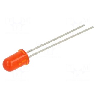 LED | 5mm | red | 250mcd | 40° | Front: convex | 2.4V | No.of term: 2