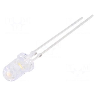 LED | 5mm | white warm | 15° | Front: convex | 2.8÷3.6V | No.of term: 2