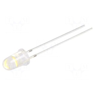 LED | 5mm | white warm | 15° | Front: convex | 2.9÷3.4V | No.of term: 2