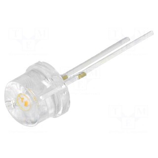 LED | 8mm | orange | 140° | Front: convex | 5.7÷7.8V | No.of term: 2