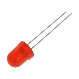 LED | 8mm | red | 270mcd | 60° | Front: convex | 1.6÷2.4V | No.of term: 2