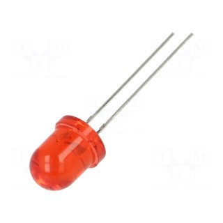 LED | 8mm | red | 4200mcd | 30° | Front: convex | 2.5÷15V | No.of term: 2