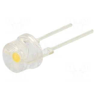 LED | 8mm | white warm | 100° | Front: convex | 2.9÷3.8V | No.of term: 2