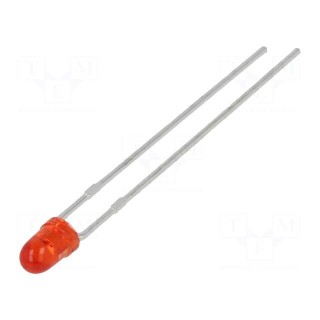 LED | 2.9mm | red | 60mcd | 34° | Front: convex | 2÷2.5V | No.of term: 2