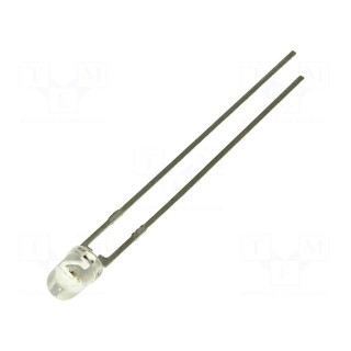 LED | 3mm | green | 12.6÷40mcd | 45° | Front: convex | Pitch: 2.54mm