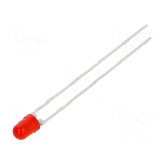 LED | 3mm | red | 1.6÷13mcd | 30° | Front: convex | Pitch: 2.54mm