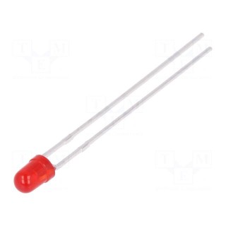 LED | 3mm | red | 12÷30mcd | 40° | Front: convex | No.of term: 2