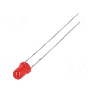 LED | 3mm | red | 5.6÷16mcd | 40° | Front: convex | Pitch: 2.54mm