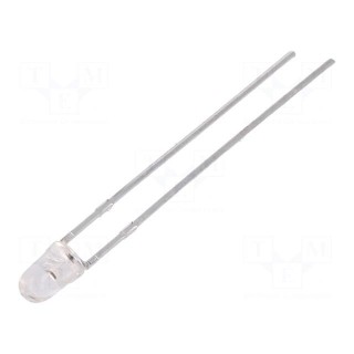 LED | 3mm | red | 5000÷9000mcd | 30° | Front: convex | No.of term: 2