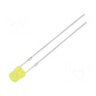 LED | 3mm | yellow | 100÷150mcd | 120° | Front: recessed | 1.8÷2.6V