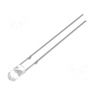 LED | 3mm | yellow | 1120÷1560mcd | 30° | Front: convex | No.of term: 2