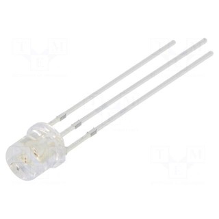 LED | 5mm | red/yellow | 140° | Front: flat | 2.1÷2.6V | No.of term: 3