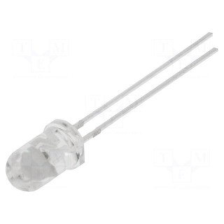 LED | 5mm | blue | 4200÷7000mcd | 30° | Front: convex | 2.8÷4V