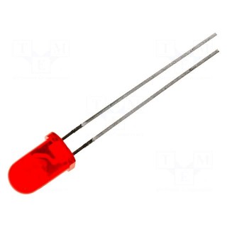 LED | 5mm | red | 50÷200mcd | 30° | Front: convex | 2÷2.5V | No.of term: 2