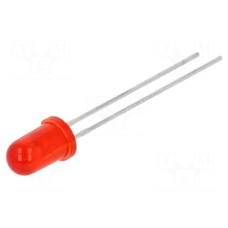 LED | 5mm | red | 50mcd | 30° | Front: convex | 1.8V | No.of term: 2