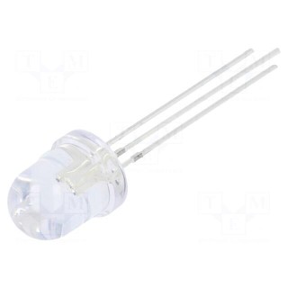 LED | 7.8mm | red/blue | 30° | Front: convex | 3÷15V | No.of term: 3 | round