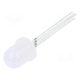 LED | 8mm | RGB | 60° | Front: convex | 3÷15V | No.of term: 4 | Pitch: 1.25mm