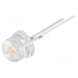 LED | 8mm | white warm | 140° | Front: convex | Pitch: 5.16mm | 40÷50lm