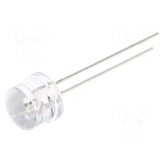 LED | 8mm | yellow | 1560÷2180mcd | 100° | Front: convex | Pitch: 2.54mm